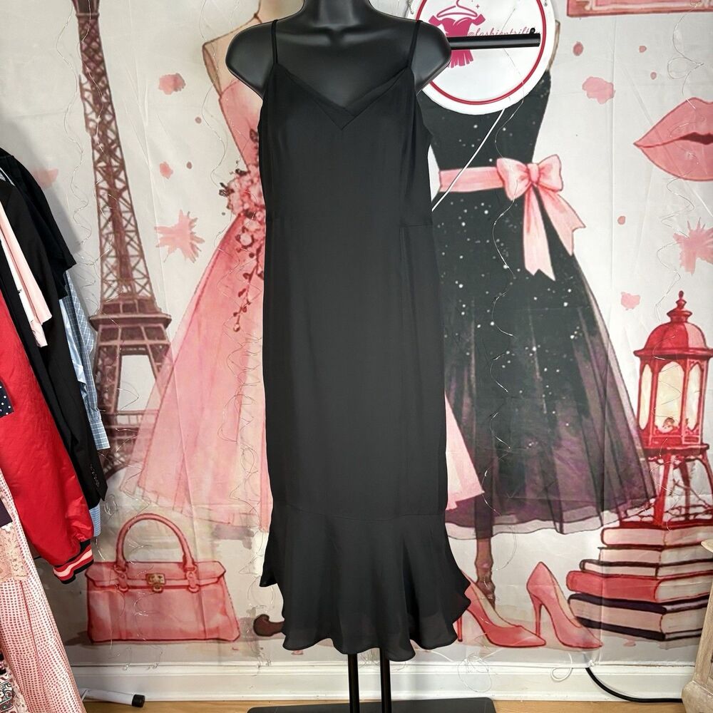 Black Midi Dress (Banana Republic) Sz 4- NWT - Picture 2 of 11